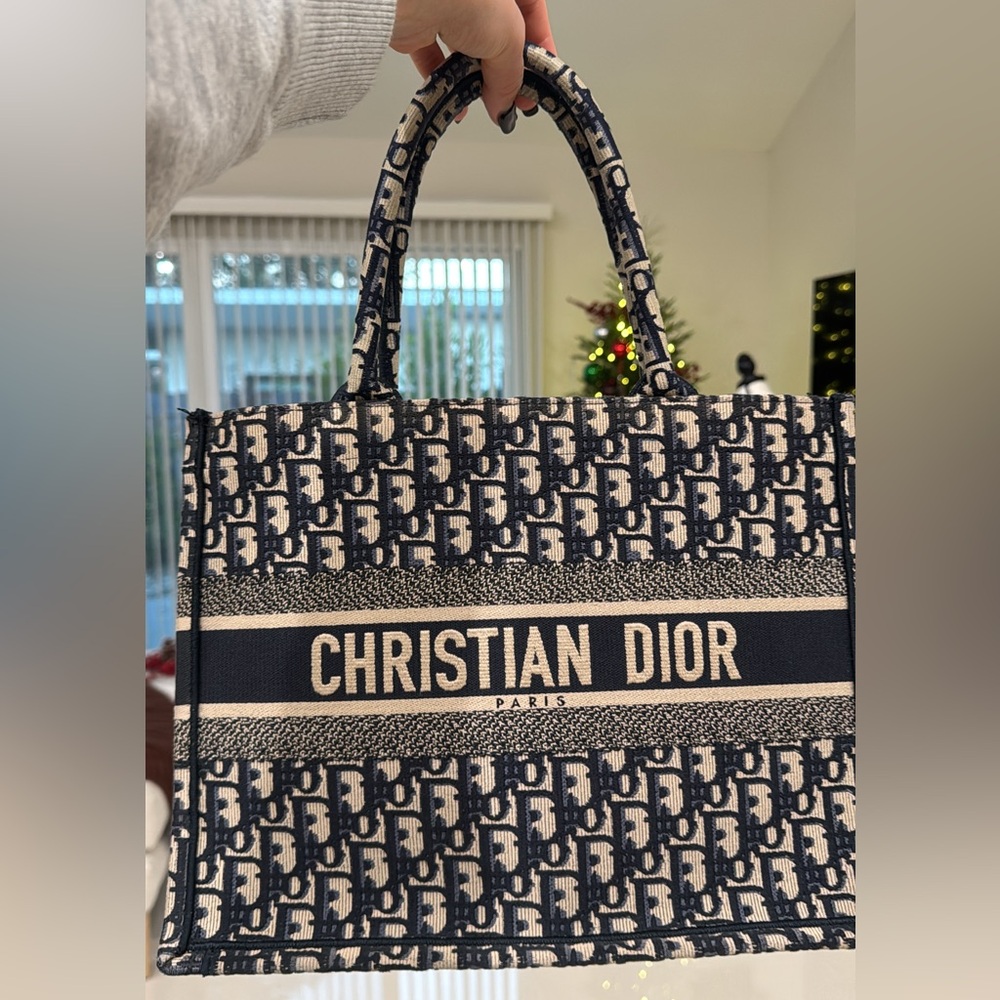 Dior Tote Bag: Blue Oblique MEDIUM